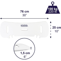 Planche de transfert de patient, planche de transfert de fauteuil roulant vers voiture, plastique ABS antidérapant, capacité de 100 kg, transportable, 76x25 cm, KMINA K40068