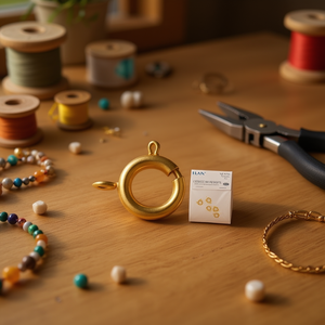 Chiusure a molla Ilan da 6 mm placcate in oro per la creazione di gioielli, 5 pezzi - Product Image 3