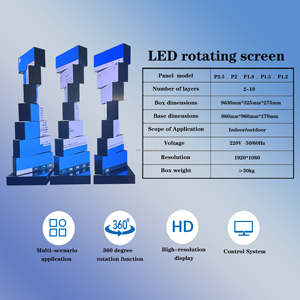 360 °   Écran publicitaire mécanique intelligent multi-scènes GOB COB à LED holographique rotatif à 10 couches pour le commerce de détail en centre commercial - Product Image 3