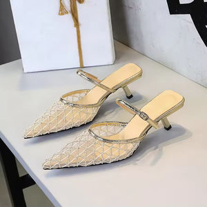 2026 New Style Fashionable Hollowed-Out Cow Leather <b>Cat</b>-Heeled Unisex Shoes Comfortable Pointed-Toe Low-Heeled - Product Image 6