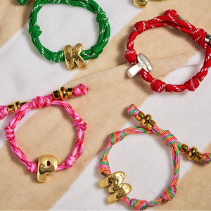Bracciale con ciondoli regolabili estraibili e intrecciati colorati che si fanno braccialetti di stile - Product Image 2