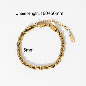 Nuova Tendenza 2025: Set di Gioielli da Donna all'Ingrosso con Collana e Bracciali a Catena Cubana in Acciaio Inossidabile Placcato Oro 18K - Product Image 6