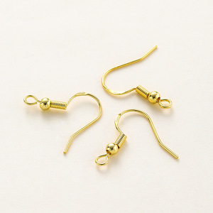 Gold Plated Copper <b>Earring</b> <b>Hooks</b> 20mm Drop Shape For <b>Earring</b> Making Jewelry Findings - Product Image 1