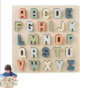 Alfabeto all'ingrosso numero forma Abc 3D giocattoli in legno Montessori educazione precoce blocchi di legno altri puzzle per bambini - Product Image 3