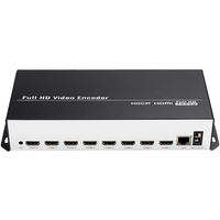 Encodeur vidéo HDMI vers IP Unisheen 8 en 1 H.265 H.264, 8 canaux, encodeur de streaming en direct, encodeurs HD H265