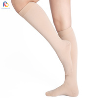 Grande taille Extra personnalisé Logo15-20 MmHg Chaussettes hautes Bas de soutien de taille Chaussettes de compression pour les varices
