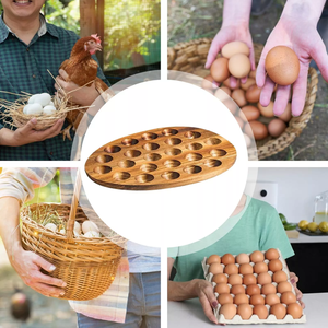 Reversible <strong>Wood</strong> Deviled <strong>Egg</strong> <strong>Tray</strong> and Charcuterie Board Cheese Serving Platter - Product Image 3