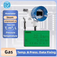 Débitmètre vortex numérique en acier inoxydable pour liquides/gaz DN50 avec enregistreur de données