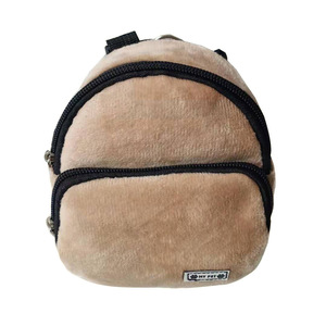 Mochila para perros con cremallera, bolso de hombro para mascotas de lana para gatos, perros pequeños, bolsillos dobles para golosinas, juguetes, incluye Clip para correa - Product Image 2