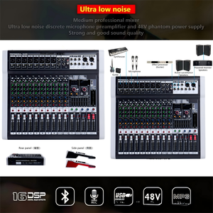 Console de mixage audio numérique professionnelle pour effets vocaux, 6/8/12/16 canaux avec suppression du bruit et prise en charge sans fil pour systèmes DJ - Product Image 3