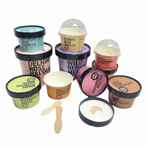 Ice Cream Pint 16 Oz Tùy Chỉnh 473Ml Sữa Chua Cốc Và Nắp Nhỏ Ice Cream Bồn Tắm Cup - Product Image 2