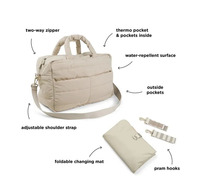 Grands Sacs Fourre-Tout à Langer Bébé Imperméables, Grande Capacité, Mode Bohème, Organisateurs de Couches en Nylon Personnalisé avec Blocage RFID