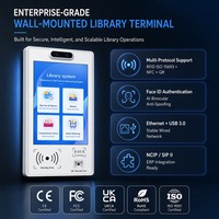 Terminal de libre-service intelligent pour bibliothèque, kiosque RFID sur pied, écran tactile 21,5 pouces, compatible SDK, stockage 128 Go pour livres