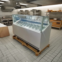 Comptoir réfrigéré pour glaces, vitrine de présentation de glaces, congélateur de merchandising pour glaces