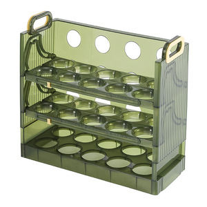 Caja plegable para almacenamiento de huevos con tapa abatible para uso en refrigerador, diseño rectangular, no requiere instalación - Product Image 4