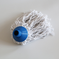 Serpillère en coton de 300 grammes avec manche long en métal pour le nettoyage des sols