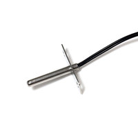 Sonde de température à bride carrée PT100 RTD en acier inoxydable avec support de fixation à deux trous
