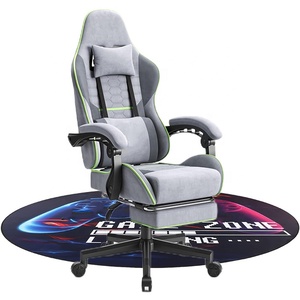 Best Seller Alemania Stuhl Lightgrey Silla de juegos de <span class=keywords><strong>tela</strong></span> con cojín de resorte de bolsillo silla ergonómica para juegos de ordenador con reposapiés - Product Image 1