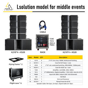 Système audio professionnel K210 & KS28, ensemble de subwoofers passifs écologiques portables, double 10 pouces et 18 pouces, 4/8 ohms, audio haute résolution - Product Image 5