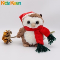 Écharpes en peluche de haute qualité pour enfants, chapeau de noël, hibou à grands yeux, cadeaux de vacances, usine