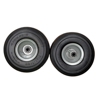 Haute qualité nouveau 10 pouces remorqueur chariot roue pneumatique 4.10/3.50-4 caoutchouc plat pneu sans décalage moyeu en métal