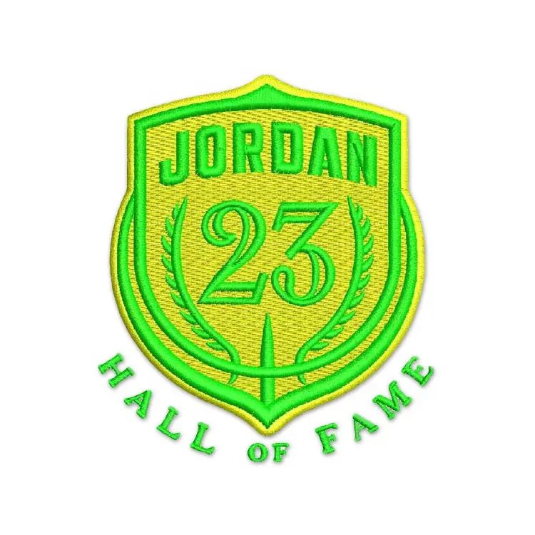 Hall de flamme Jordan personnalisé, 1 pièce, écusson brodé de sport, appliqués brodées pour uniforme, vente en gros