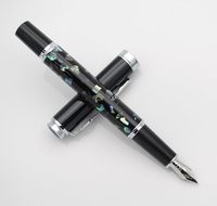 JINHAO 8802 élégant baril en céramique oiseaux et Wintersweet peinture Design Signature calligraphie écriture stylo plume