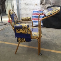 CH-C07, De Luxe Sur Mesure Coran Renversé En Métal Église Culte Musulman Prière Chaise Pliante Mosquée Chaises Avec Livre Sac