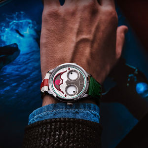 ساعة مارك فيرويل (Mark Fairwhale) كوارتز فاخرة مقاومة للماء بتصميم جوكر وشخصية عصرية للرجال والنساء، مع حزام جلدي - Product Image 4