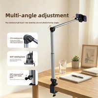Support magnétique en alliage pour téléphone, idéal pour la vidéo et le streaming en direct, avec fixation rotative à 360 degrés pour utilisation au lit