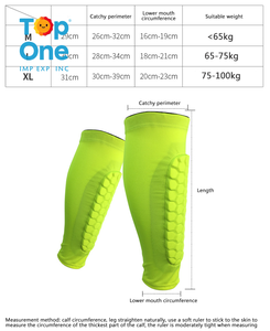 TopOne Protège-tibias de basket-ball pour hommes et femmes Protège-mollets en polyester EVA durable en nid d'abeille - Product Image 4