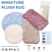 Tapis miniature en peluche pour maison de poupée, modèle de jouet à l'échelle 1:12, décor de scène rectangulaire, tapis de différentes tailles et couleurs, vente en gros