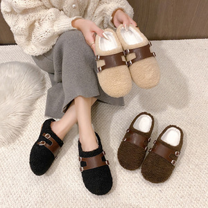 Chaussures Birkan pour femmes, mode printemps automne et hiver, chaussures d'extérieur chaudes à semelle souple en fourrure Plus916 - Product Image 4