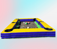 Jeu amusant billard gonflable snookball aire de jeux football billard gonflable table de ballon de football