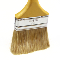 Pinceau de peinture en fibres synthétiques pour bricolage et usage industriel, vente en gros d'usine, manche en bois peint de 3 pouces, personnalisation OEM disponible