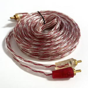 Câble audio tressé transparent RCA Y Splitter 2RCA 1 vers 2 nickelé - Product Image 3