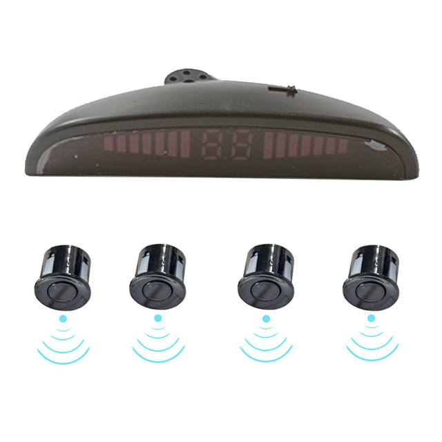 12-24V Waterproof Shockproof Digital Visual Radar for Forklift Excavator Truck Car Reversing Aid Hole-Free Installation