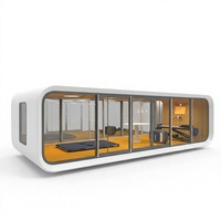 Cabine Apple Populaire de Luxe Insonorisée, Maison Mobile, Cabine Capsule, Maison Conteneur, Cabine Apple Portable, Personnalisable avec Logo Peint