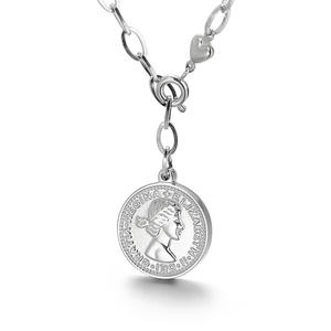 Titanium Steel Queen Elizabeth Ii Gold Silver <strong>Coin</strong> Pendant <strong>Necklace</strong> Queen Statue <strong>Coin</strong> Pendant Stainless Steel Jewelry <strong>Necklace</strong> - Product Image 4