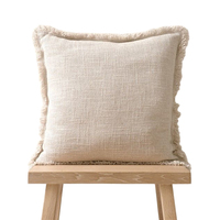 Taie d'oreiller en lin personnalisée avec frange multicolore Dernière housse de coussin pour la maison et le salon