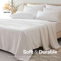 Ensemble de draps plats 4 pièces en microfibre de luxe, ultra doux, sans plis, légers, modernes, 1800 fils, vente en gros