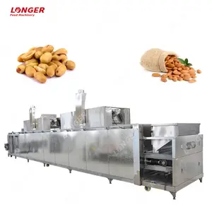 Small Domestic Peanut Roasting And Peeling Salt Roasted Cashew Nut Production Line Groundnut Peeling Machine