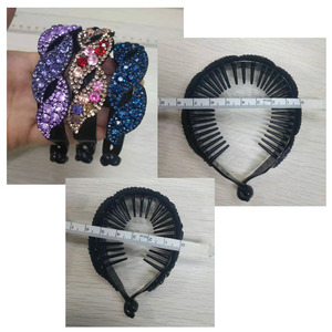 Wholesale Crystal Hair Barrettes Luxury Diamond Banana Hair <strong>Clip</strong> Colorful Ponytail <strong>Buckle</strong> <strong>Clips</strong> for Ladies - Product Image 2
