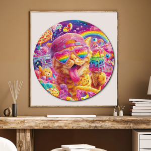 Puzzle 3D à Effet Visuel Chat Coloré 1000 Pièces, Puzzle Chat Bonbon Pop pour Cadeau d'Anniversaire - Product Image 5