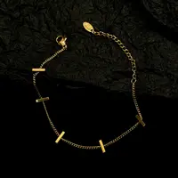 2022 Nieuwe Kleine Lange Bamboe Stijl Veelzijdige Dunne Armband Voor Vrouwen Gift 316L Rvs 18K Plated Goud Kleurvast armbanden