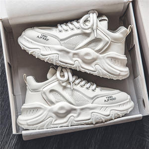 Nouvelles chaussures de sport respirantes à lacets en mesh pour hommes, version coréenne, polyvalentes, à semelle épaisse, décontractées, style running, chaussures de papa - Product Image 5