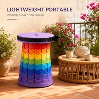 Tabouret pliant télescopique pour regarder des événements sportifs, des matchs, des files d'attente, des voyages en camping-car, des fêtes de jardin