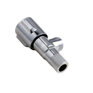 Válvula angular con acabado cromado, rosca macho de 1/2 pulgada para agua, uso general, operación manual - Product Image 5