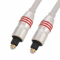 Toslink Kabel (Toslink Optische Kabel/Digitale Optische Audio Kabel) 6 Voeten Met Metalen Connectoren En Gevlochten Jas