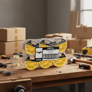 Cinta Adhesiva Industrial Premium de 48 mm x 10 m con Respaldo de Tela, Adhesivo de Goma, Pretul CDU-10P, de una Sola Cara, Sensible a la Presión, de Polietileno - Product Image 3